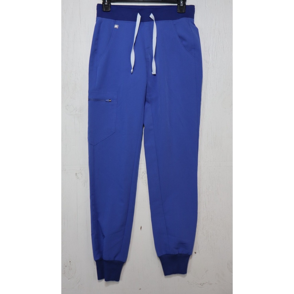 FIGS Womens Zamora Jogger Drawstring Scrub Pants Blue Size XXS W18SW2005